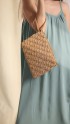 Beige Handwoven Clutch Bag