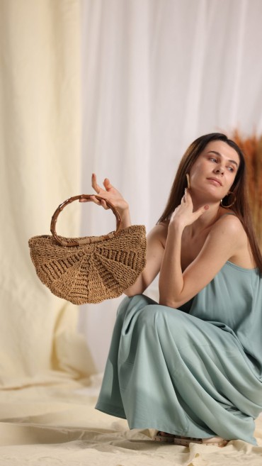 Woven Paper Rope Tote Bag