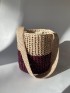 Two-Tone Raffia & Cotton Bucket Bag