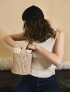 Natural Beige Handwoven Bucket Bag