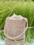 Natural Beige Handwoven Bucket Bag