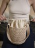 Natural Beige Handwoven Bucket Bag