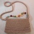 Colorful beaded wicker straw crossbody bag